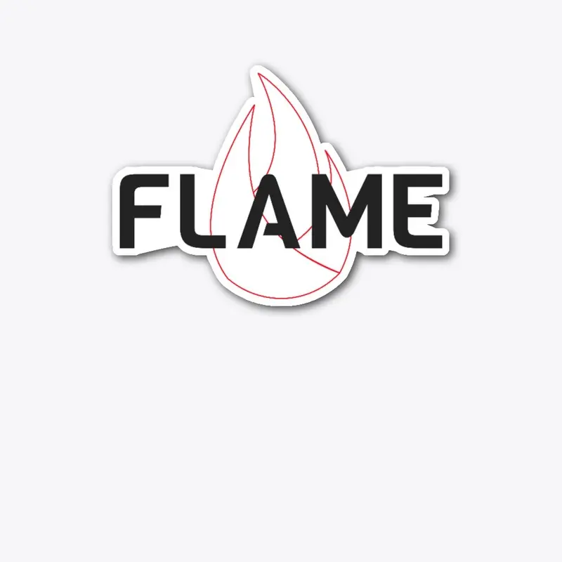 Flame outline on background